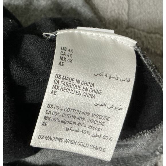 INC Concepts Sweater Womens 4X Black Gray Knit Colorblock Pullover Round Neck - Picture 6 of 6